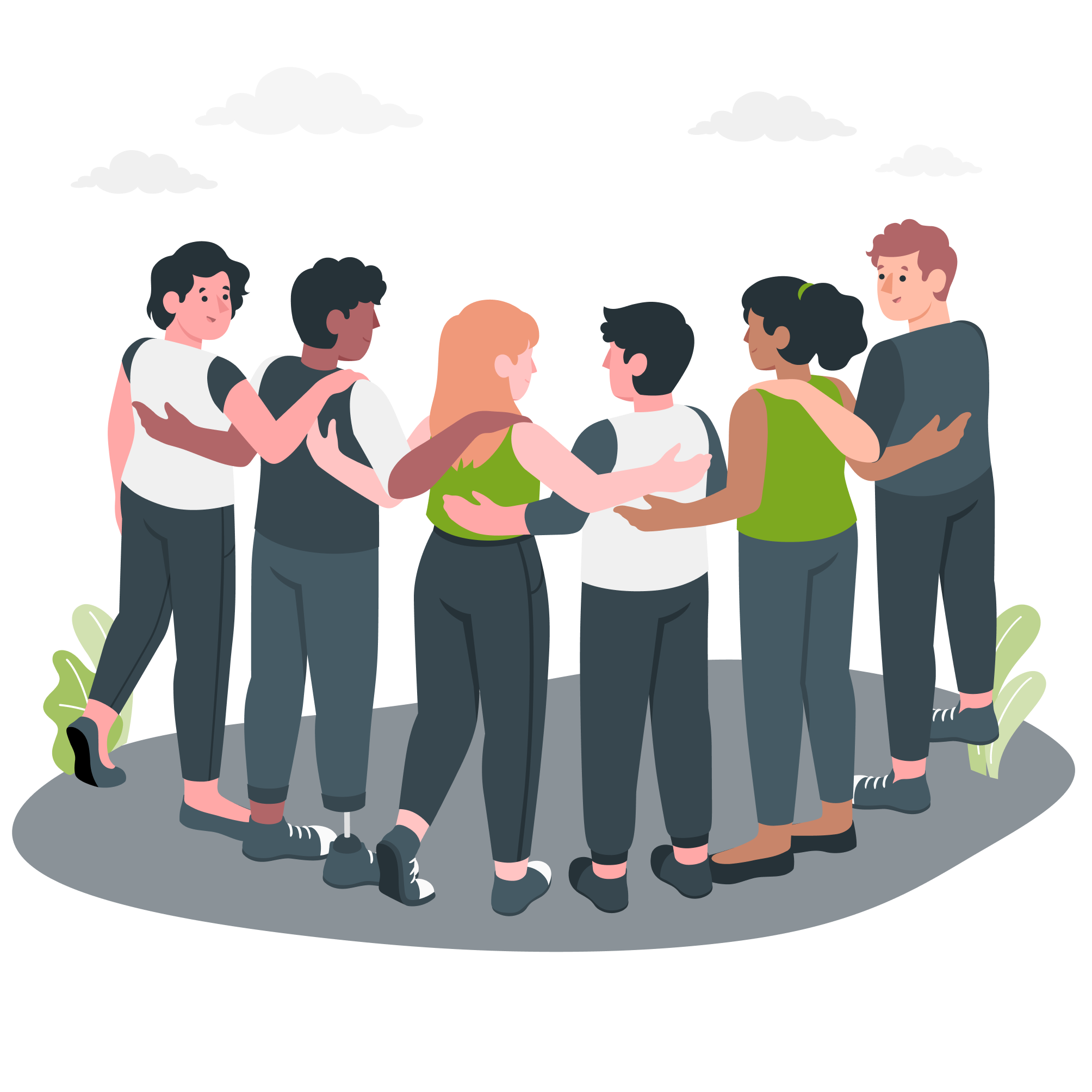 Illustration soutenir DIAPASOM OVE tous ensemble